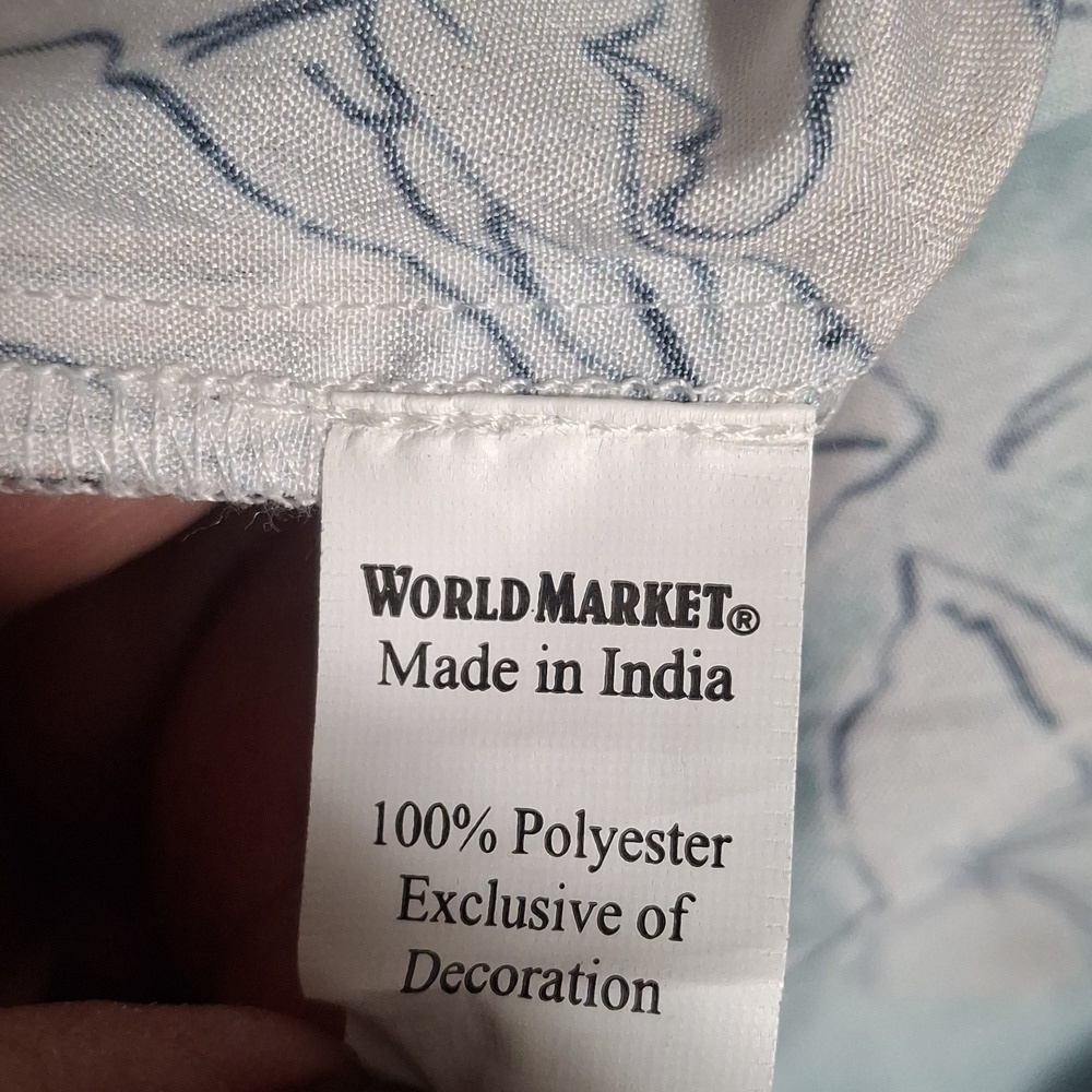 Cost Plus World Market Floral Pajama Pants - Green and White - Picture 7 of 7